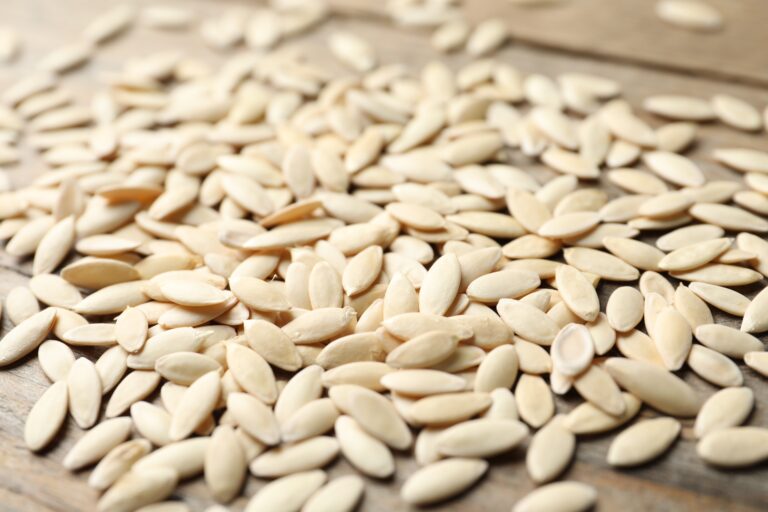 a pile of white seeds
